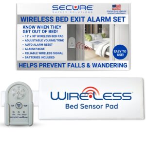 Wireless Bed Alarm Set for Elderly Dementia Fall and Wandering Prevention.