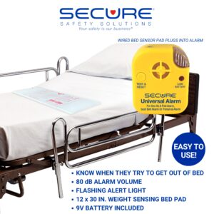 Secure® One Year Universal Fall Monitor PADS1YBEDSET Bed Alarm Set