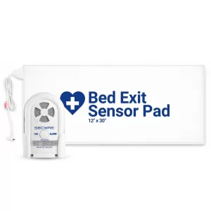 Secure bed exit alarm set for elderly fall and wandering prevention
