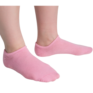 Secure® Moisturizing Gel Socks - in use