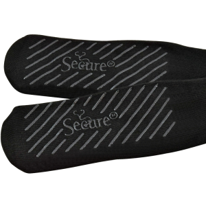 Secure® Bariatric No-Slip Socks - Black - Tread