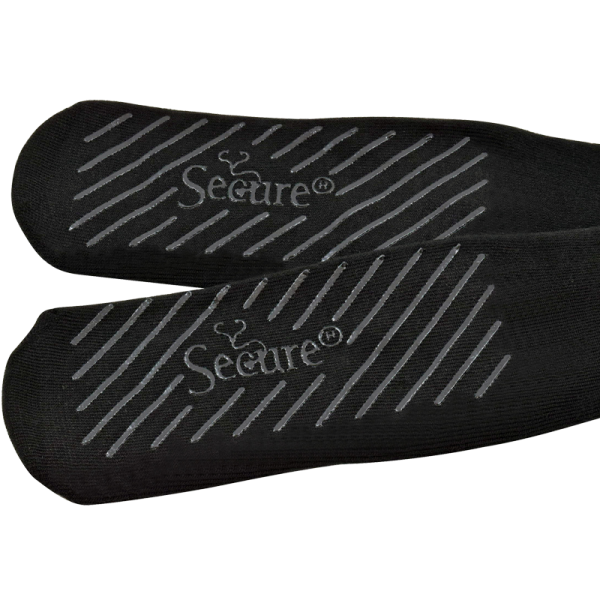 Secure® Bariatric No-Slip Socks - Black - Tread