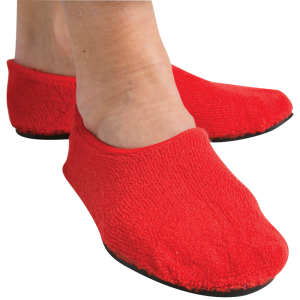 Secure® Fall Management Non-Slip Slippers - in use