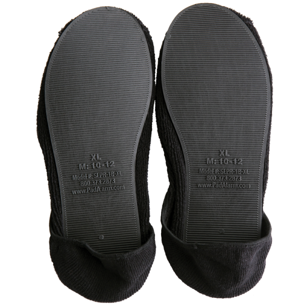 Secure® Fall Management Non-Slip Slippers - Black - tread