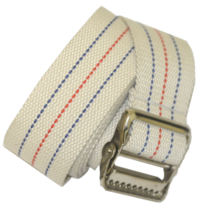 Secure® 60" Gait Belt with Metal Buckle - Striped - Rolled