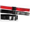 Secure® EZ Clean Vinyl Gait Belt with EZ Release Plastic Buckle - Red & Black