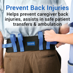 Secure® Six Hand Grip Transfer & Walking Belt - Prevent Back Injuries