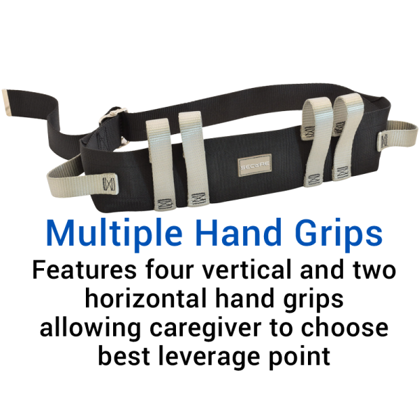 Secure® Six Hand Grip Transfer & Walking Belt - Multiple Hand Grips