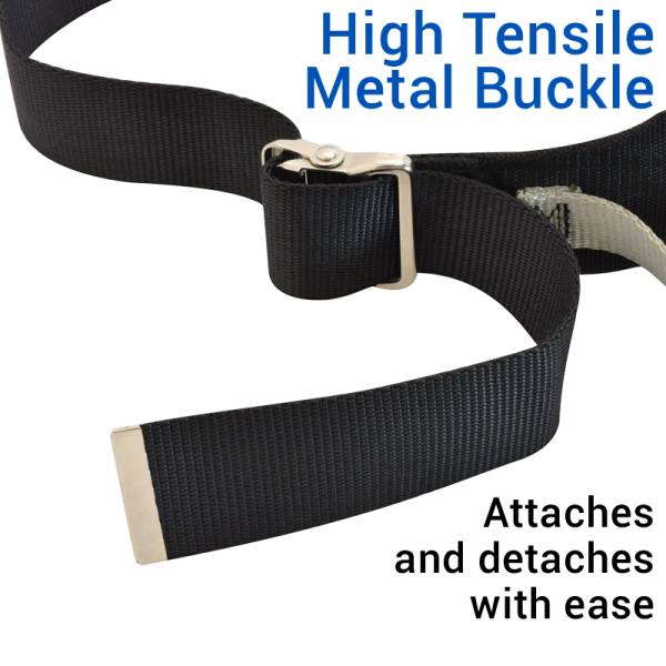 Secure® Six Hand Grip Transfer & Walking Belt - High Tensile Metal Buckle