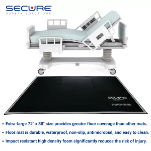 SBEV-1W Bedside Fall Safety Floor Mat with Glow Strips for elderly fall injury prevention