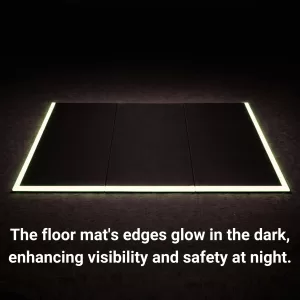 SBEV-1W Bedside Fall Safety Floor Mat with Glow Strips for elderly fall injury prevention