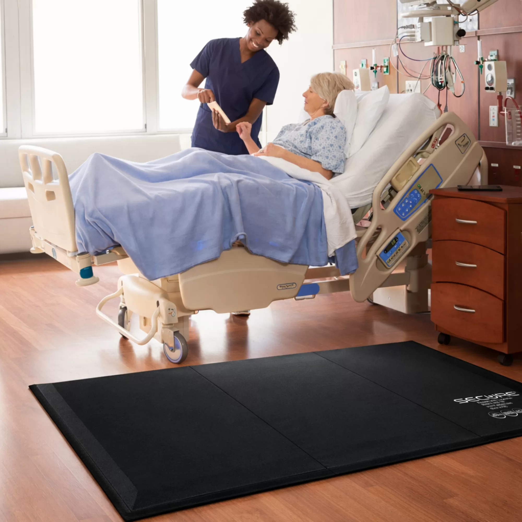 SBEV-1 Bedside Fall Safety Floor Mat for elderly fall injury prevention