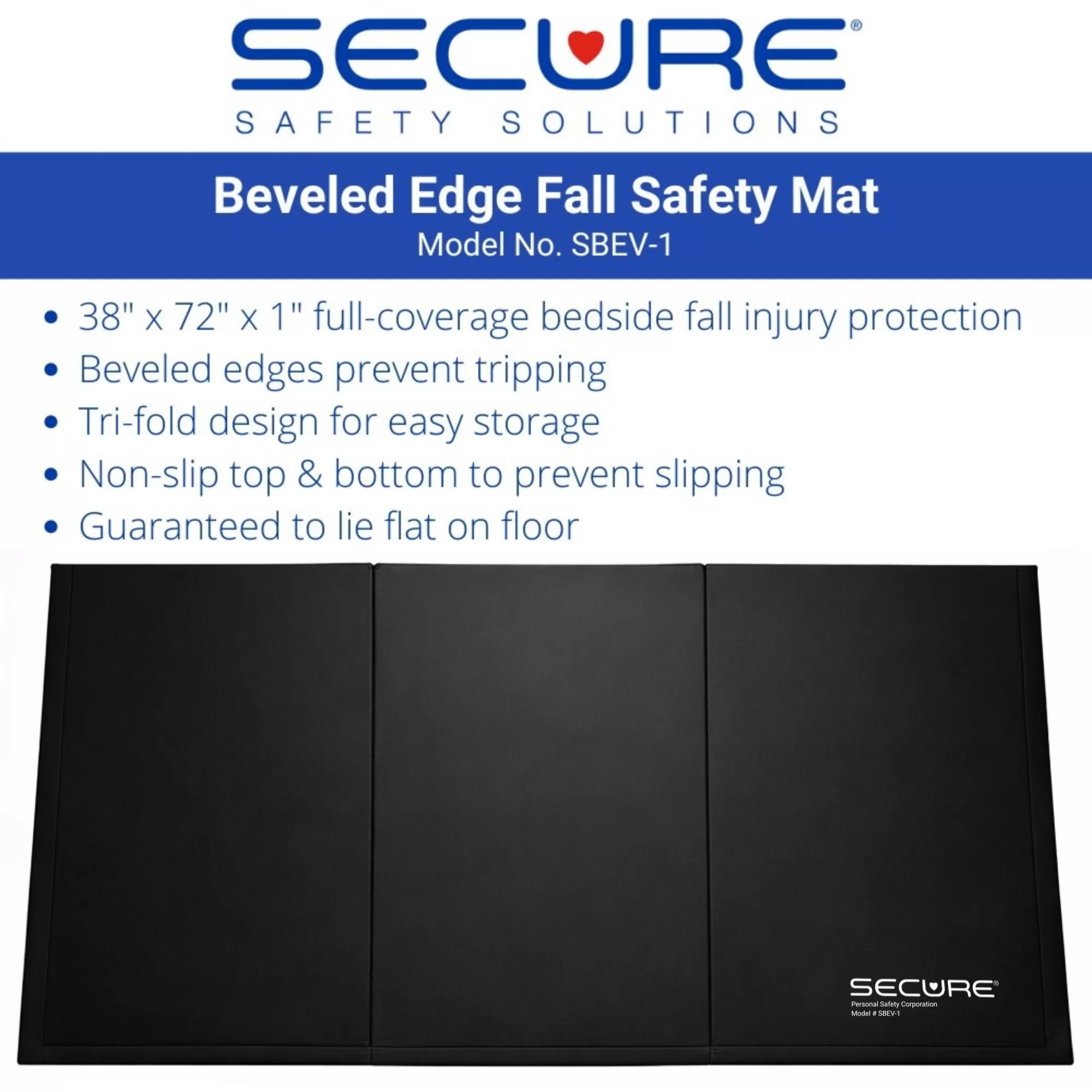 SBEV-1 Bedside Fall Safety Floor Mat for elderly fall injury prevention