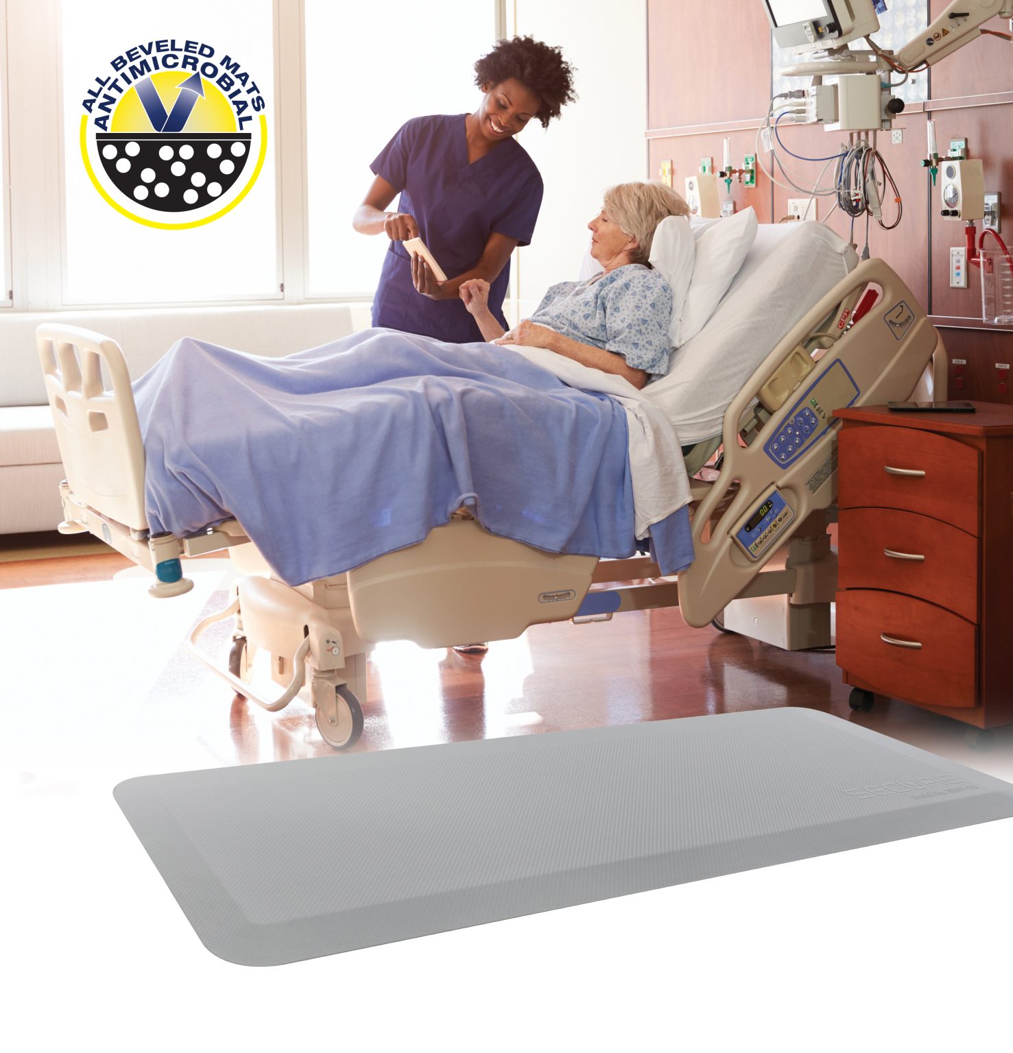 Bedside Safety Floor Mat Fall Pad Protection Secure Safety Solutions