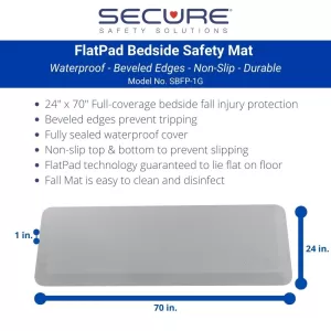 Secure SBFP-1G FlatPad Bedside Fall Safety Floor Mat