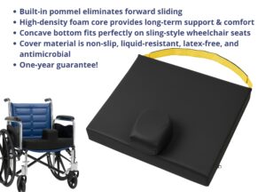 Secure SCPC-1 wedge pommel cushion with safety strap