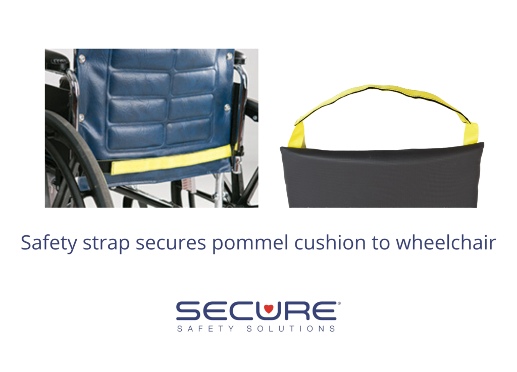 Wheelchair Pommel Cushion with Safety Straps Secure Safety Solutions