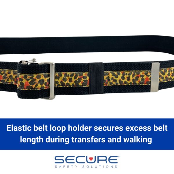 SGBM-72L 72 Inch Transfer Gait Belt, Leopard Print