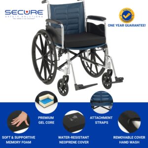 SGSC-1 Wheelchair Gel Seat Cushion with Safety Strap