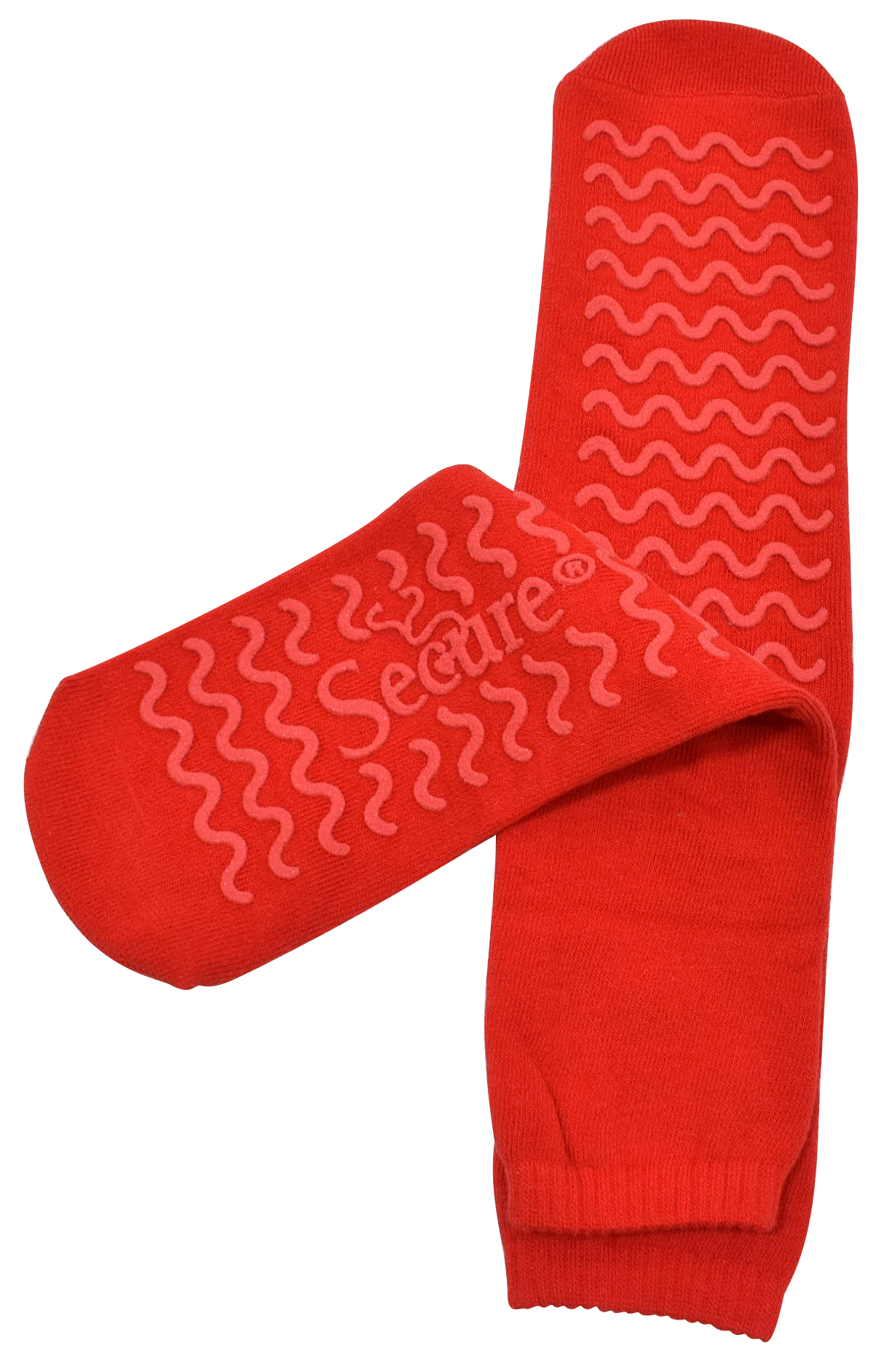 Adult Non-Skid Patient Socks, Double-Sided Grip, Gray