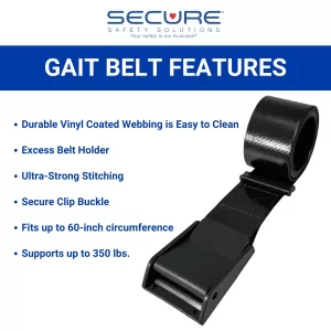 SPGB-60R EZ Clean Wipeable Gait Belt for safer patient transfers and walking.