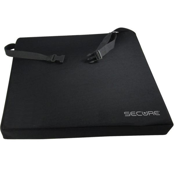 Secure Wheelchair Gel Seat Cushion w/safety straps