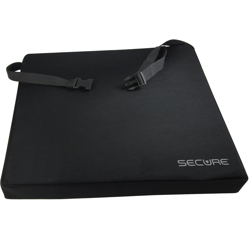 Secure® Comfort Gel Wheelchair Cushion with Safety Straps