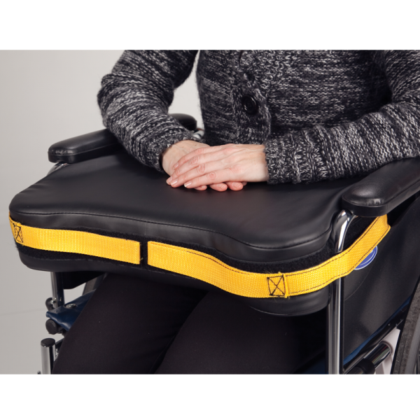 Secure® Wheelchair Easy-Release Lap Cushion in use