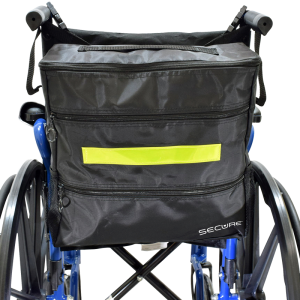 Secure® Wheelchair Backpack in black with Wheelchair