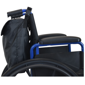 Secure® Wheelchair Backpack, Black/Reflective - Wheelchair side