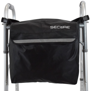 Secure® Wheelchair Backpack, Black/Reflective - Walker front