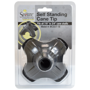 Secure® Self Standing Cane Tip package front