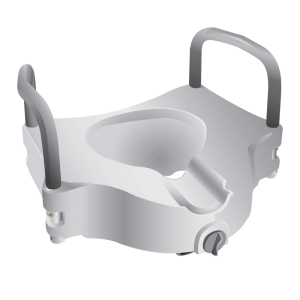 Secure® Elevated Toilet Seat with Padded Hand Rails