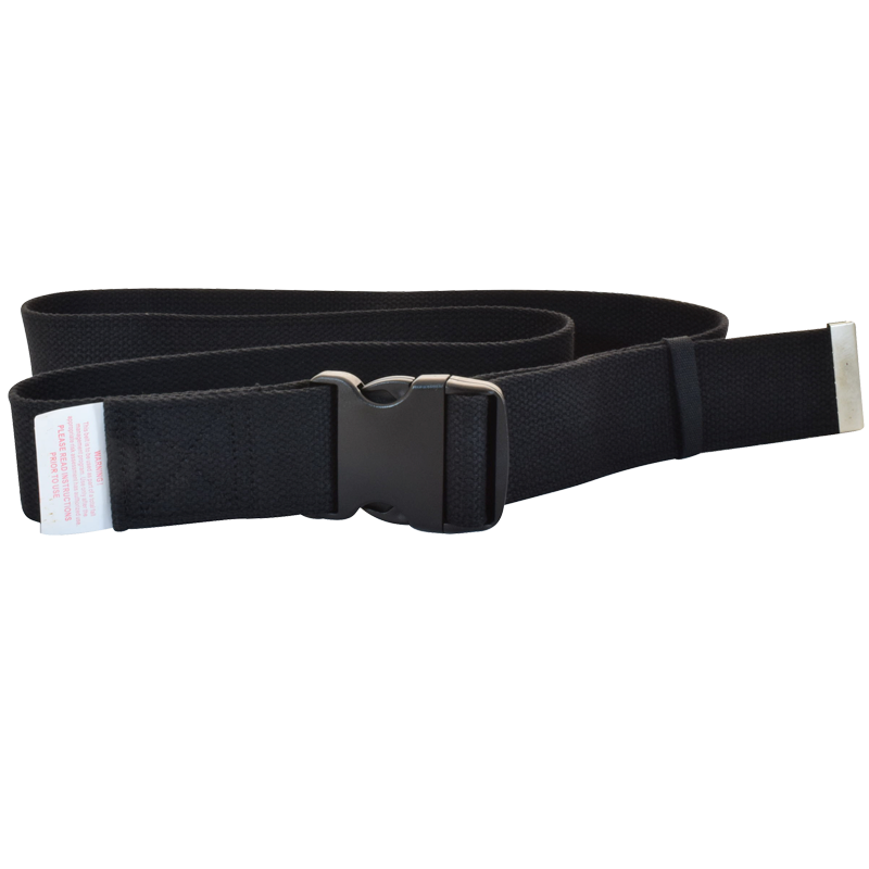 Secure® 60" Black Gait Belt w/YKK plastic buckle