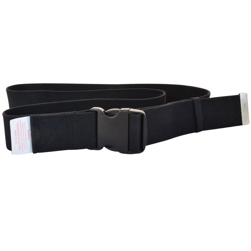 Secure Quick Release Transfer Gait Belt - 60 inch - Black - One Year Warranty