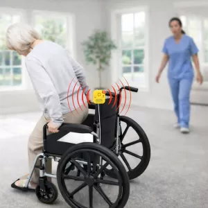 SUA-1Y Fall Alarm Monitor for elderly fall and wandering prevention. This alarm monitor works with all Secure brand wired bed, chair, and wheelchair seat belt sensors.