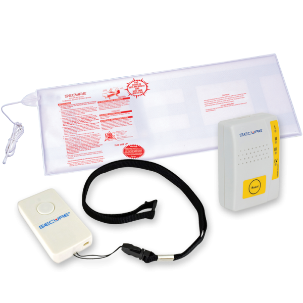 Caregiver Alert System Pager Alert & Sensor Pad Transmitter 1 Year Bed Pad-1 Set