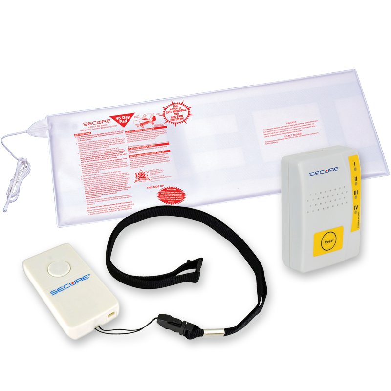 Caregiver Alert System Pager Alert & Sensor Pad Transmitter 45 Day Bed Pad-45 Set