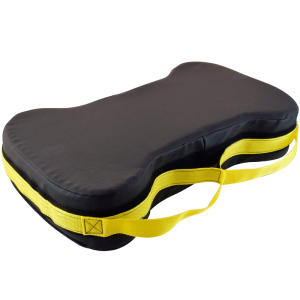 Secure Wheelchair Wedge Pommel Seat Cushion w/Safety Strap - Convex Bottom - Low Profile Pommel for Comfort & Easier Transfer