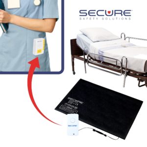 Caregiver Alert System Floor Mat with Caregiver Pager and Silent Transmitter