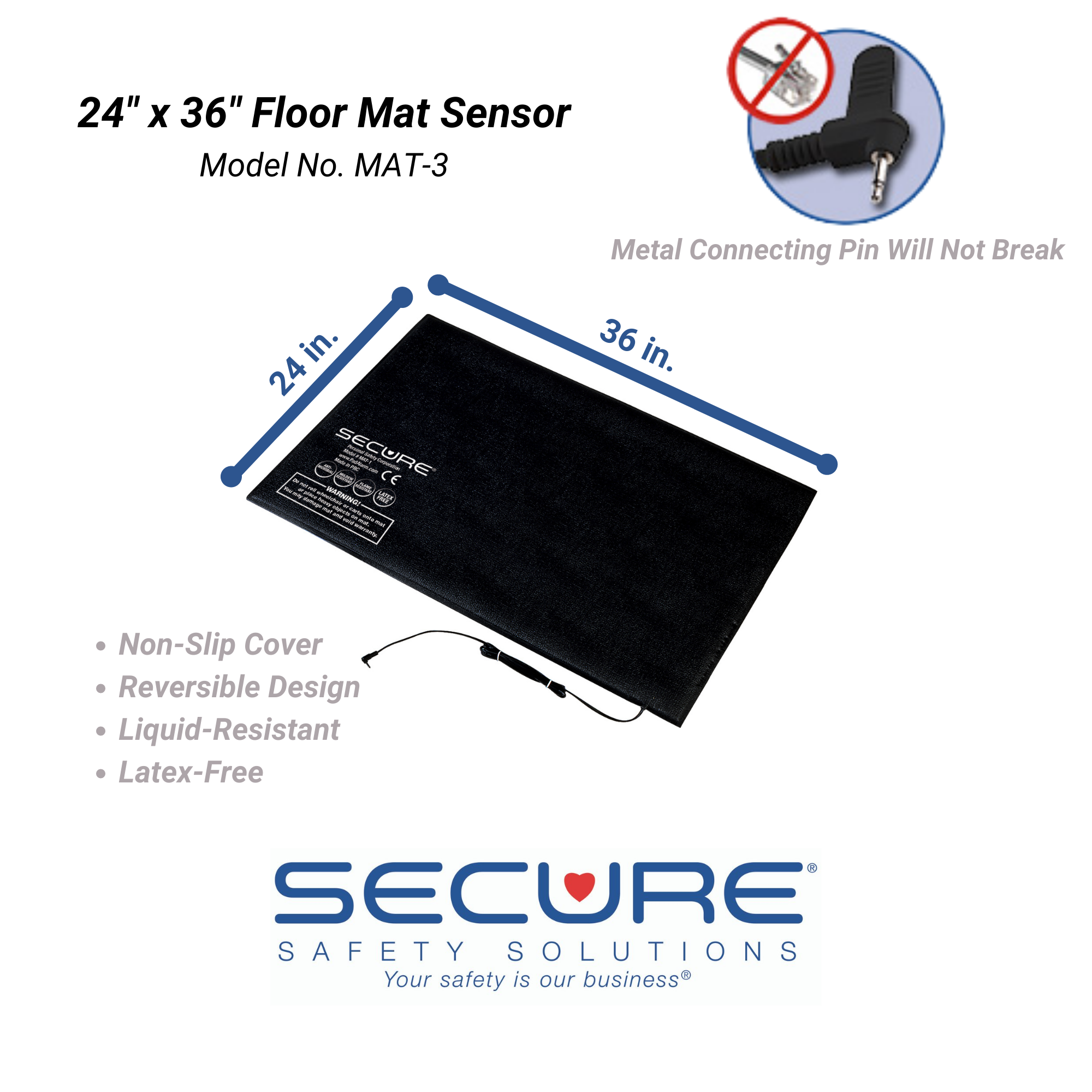 Secure® Reversible Floor Mat Sensor
