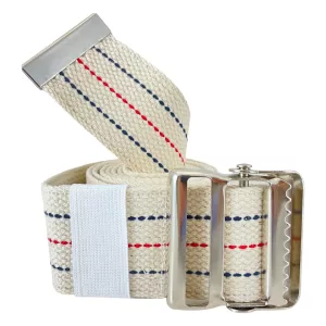Secure® 60 in. Gait Belt with Metal Buckle - Beige/Striped