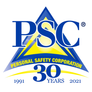 Personal Safety Corporation Logo - celebrating 30 years, 1991-2021